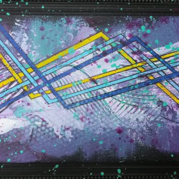 Peinture intitulée "Cosmos" par Trä  Abstract Painting, Œuvre d'art originale, Acrylique