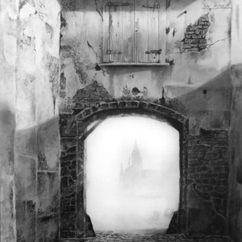 Dibujo titulada "Eglise oublieé 12 -…" por Franzart, Obra de arte original, Lápiz