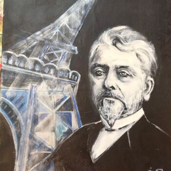 Peinture intitulée "Gustave Eiffel" par Joele Ardans, Œuvre d'art originale, Acrylique