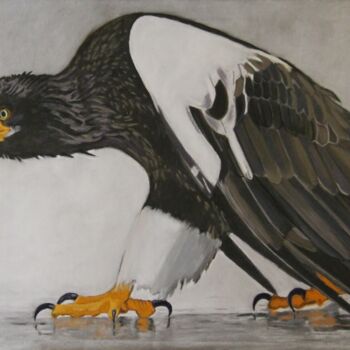 Peinture intitulée "Le pygargue" par Catherine Costet (Lccat), Œuvre d'art originale, Pastel