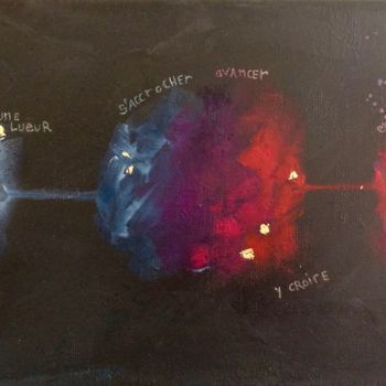 Peinture intitulée "Les Jours Bleus" par Benedicte Caillat, Œuvre d'art originale, Acrylique
