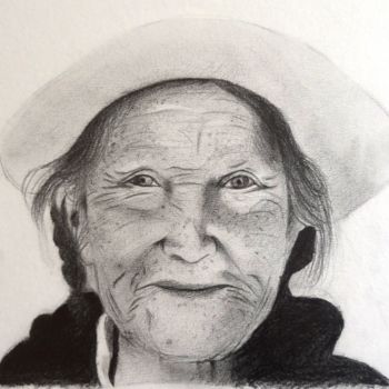 Dessin intitulée "portrait crayon - D…" par Atelier Linea, Œuvre d'art originale, Crayon