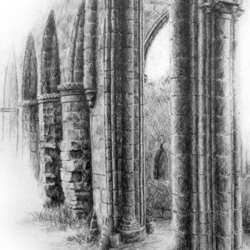 Dessin intitulée "St Matthieu 3" par Peter Soyman, Œuvre d'art originale, Crayon
