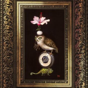 印花与版画 标题为“Pyramid with Owl. F…” 由Irena Aizen, 原创艺术品, 数字打印 安装在纸板上