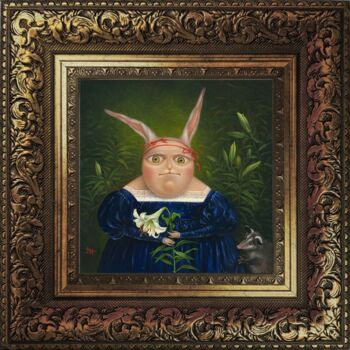 印花与版画 标题为“Portrait with Lily.…” 由Irena Aizen, 原创艺术品, 数字打印 安装在纸板上