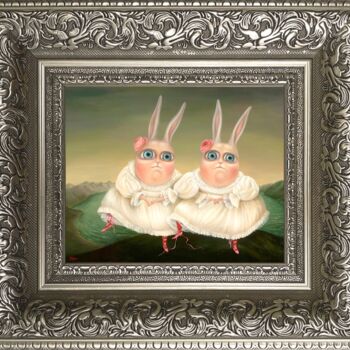Gravures & estampes intitulée "Dancing twins. Fram…" par Irena Aizen, Œuvre d'art originale, Impression numérique Monté sur…