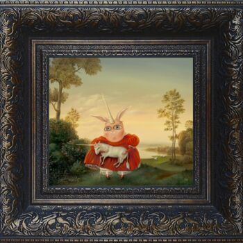 Estampas & grabados titulada "By the Lake. Framed…" por Irena Aizen, Obra de arte original, Impresión digital Montado en Car…