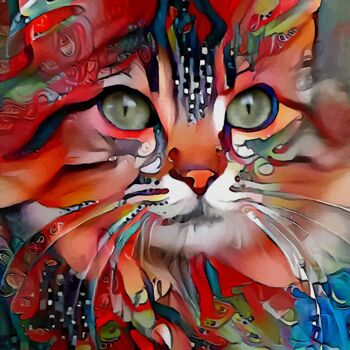 Arte digital titulada "Pompon finette" por L.Roche, Obra de arte original, Tinta