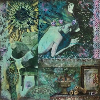 Peinture intitulée "Sleeping beauty" par Lili Ks, Œuvre d'art originale, Acrylique Monté sur Châssis en bois