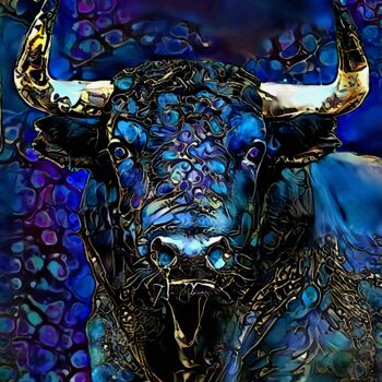 Digital Arts titled "Taurus - Mix media…" by L.Roche, Original Artwork, Acrylic