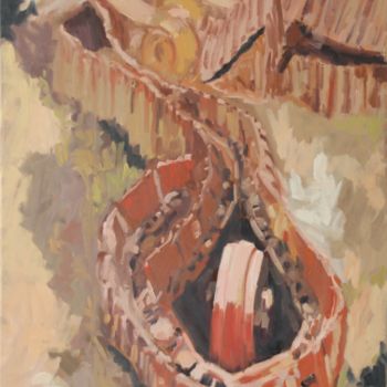 Peinture intitulée "Les Vieilles Chenil…" par Chéker, Œuvre d'art originale, Huile Monté sur Châssis en bois