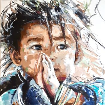 Peinture intitulée "Simba" par Mathilde Grimaud, Œuvre d'art originale, Acrylique