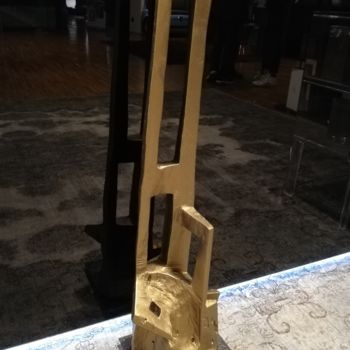 Sculptuur getiteld "ELEMENTO POST-INDUS…" door Ivan Fabani, Origineel Kunstwerk, Hout