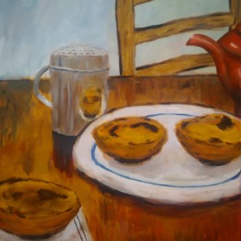 Pintura intitulada "Pastéis de Belém" por Sérgio Marques, Obras de arte originais, Óleo