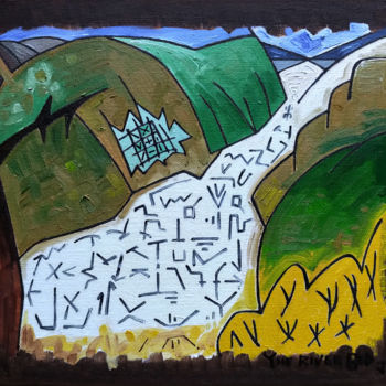 Peinture intitulée "The River Bed" par Gerald Shepherd F.F.P.S., Œuvre d'art originale, Huile