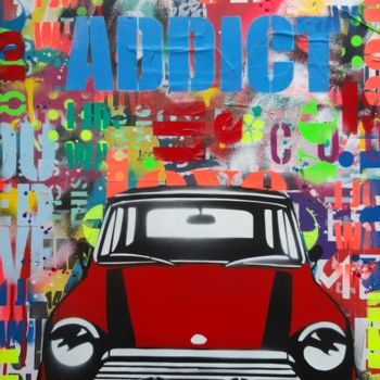 Painting titled "Addict" by Philippe Euger, Original Artwork, Spray paint