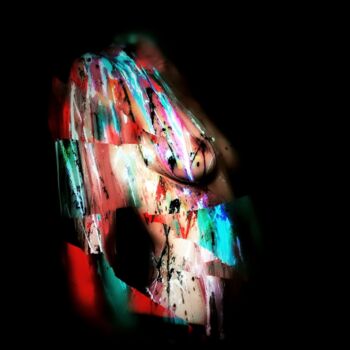 Photography titled "Expérience" by Kesa Graffiti, Original Artwork, Manipulated Photography Mounted on Aluminium