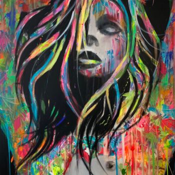 Painting titled "« FREE LOVE »" by Laurent Zagarri, Original Artwork, Acrylic