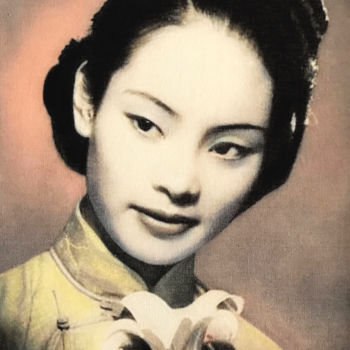 绘画 标题为“Shanghai Portrait #1” 由Wilf Tilley, 原创艺术品, 油 安装在木板上