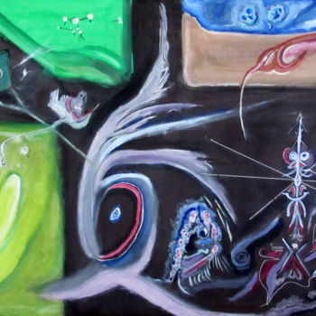 Painting titled "RENCONTRE" by Juan Luis Gandulfo, Original Artwork, Acrylic