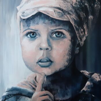 Painting titled "Plait-il ?" by Colette Tournier, Original Artwork, Acrylic