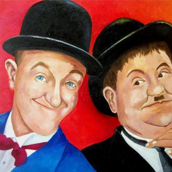 Peinture intitulée "Tribute to Laurel a…" par Michael Aoun, Œuvre d'art originale, Huile