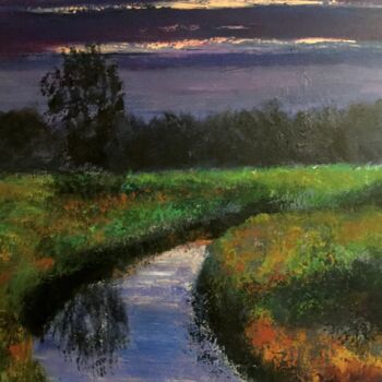 Peinture intitulée "Un soir, un rêve..." par Anne Vignau, Œuvre d'art originale, Acrylique