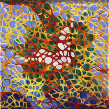 Painting titled "Pixel out form 4" by Ursula Daeppen (La Orsa), Original Artwork, Acrylic