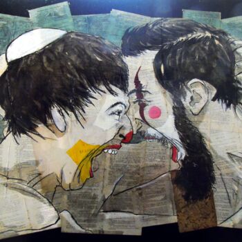 Painting titled "Mode & ration" by Vincent Tessier Xxc, Original Artwork, Ink