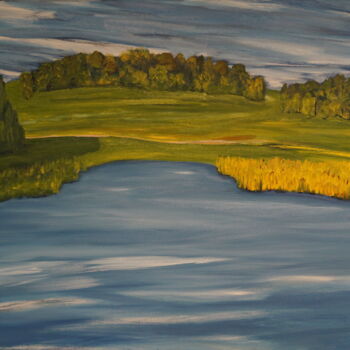 Painting titled "Morning Lights" by Peter Stutz, Original Artwork, Oil