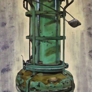 Peinture intitulée "Old stove" par Cécile Pardigon, Œuvre d'art originale, Huile