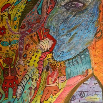 Peinture intitulée "Je suis ce que je d…" par Anna Laurina Vassiliu Mulder Smid, Œuvre d'art originale, Aquarelle