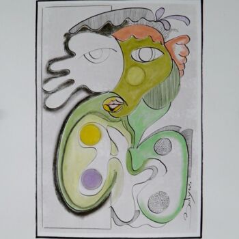 Drawing titled "Sandy" by Marc Bulyss, Original Artwork, Ink