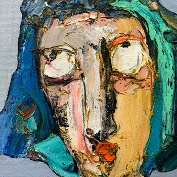 Pintura intitulada "Portrait" por Anastasiya Kimachenko, Obras de arte originais, Óleo