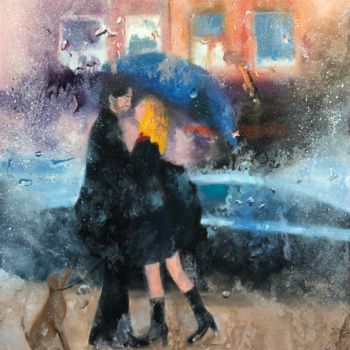 Pittura intitolato "Encounter 3" da Monika H. Csanyi, Opera d'arte originale, Olio