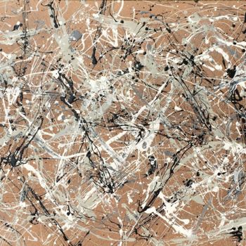 Pittura intitolato "No. 6 2017, Robert…" da Robert Miskines, Opera d'arte originale, Smalto Montato su Pannello di legno