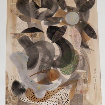 Zeichnungen mit dem Titel "Untitled N°710" von Marc Bulyss, Original-Kunstwerk, Collagen