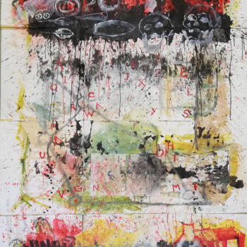 Painting titled "Le grand Dessin" by Baptiste Vanweydeveldt, Original Artwork, Acrylic
