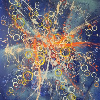 Peinture intitulée "N° 20.81 Oxygène" par Isa-L, Œuvre d'art originale, Acrylique Monté sur Châssis en bois