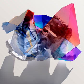 Digital Arts titled "Papier 5 - Série "L…" by Gérard Esquerre, Original Artwork, 2D Digital Work Mounted on Aluminium