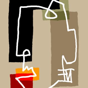 Digital Arts titled "figure hâtive" by Franck Vidal, Original Artwork, Digital Painting