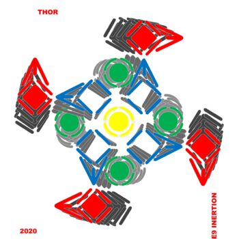 Digital Arts titled "THOR" by Etienne Frouin (E9 Inertion), Original Artwork, 2D Digital Work