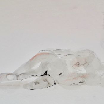 Dessin intitulée "Odalisque" par Catherine Claude, Œuvre d'art originale, Encre