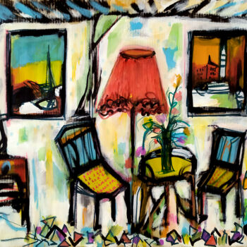 Peinture intitulée "Un esprit de vérité" par Muriel Cayet, Œuvre d'art originale, Acrylique