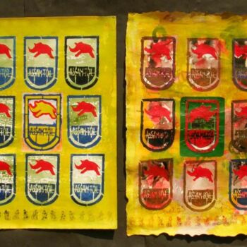 Peinture intitulée "Assam toil or boil" par Raj Kumar Mazinder, Œuvre d'art originale