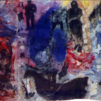Painting titled "Something ejaculato…" by Raj Kumar Mazinder, Original Artwork