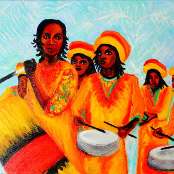 Painting titled "Misik en nou" by Virginie Le Roy, Original Artwork, Oil