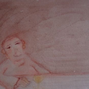 Painting titled "Rêver" by Gerrit Gerard Visser, Original Artwork, Ink Mounted on Wood Stretcher frame