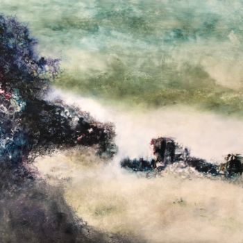 Painting titled "VERS L'OUBLI" by Jo Marti, Original Artwork, Oil