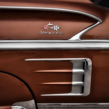Fotografia intitolato "Impala Chrome 2" da Patrick O'Brien, Opera d'arte originale, Fotografia digitale